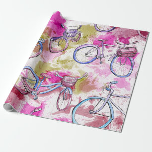 Presente Papel de moldagem em bicicleta em Design colorido 