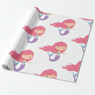 Presente Papel de moldagem em roxo de Sereia