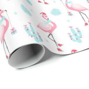 Presente Papel de moldagem Flamingo de Natal