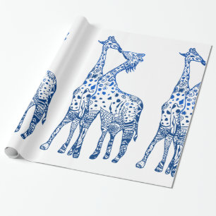Presente Papel de moldagem Girafas Kiss