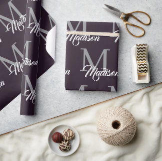 Presente Papel de moldagem monográfica elegante - Personali