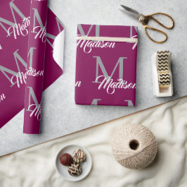 Presente Papel de moldagem monográfica elegante - Personali