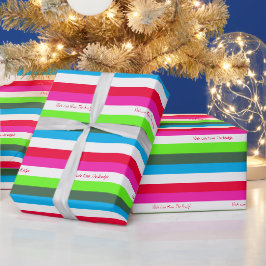 Presente Papel de moldagem personalizada de feriado Neon St