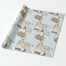 Presente Papel de moldagem personalizado do Baby Boy Giraff