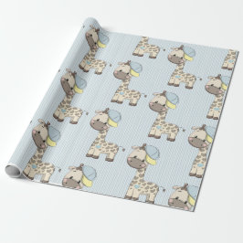 Presente Papel de moldagem personalizado do Baby Boy Giraff