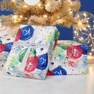 Presente Papel de moldagem por aquarela de Natal
