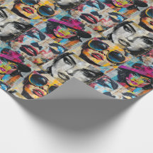 Papel de moldagem por Pop de arte em negrito e chi
