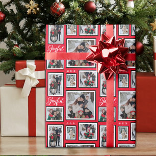 Presente Papel de Moldagem Vermelha de Foto de Natal