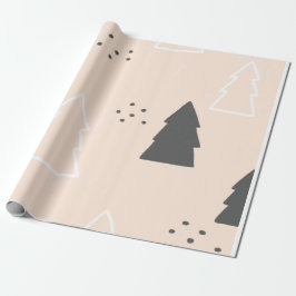 Presente Papel de Moldagem Vintage Moderna de Natal Boho