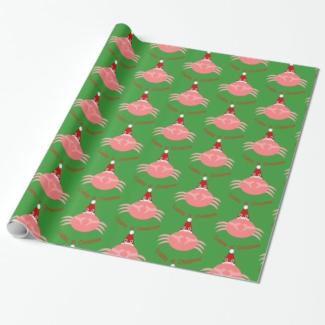 Presente Papel de molhação de caranguejo de Natal (Desenrolado)