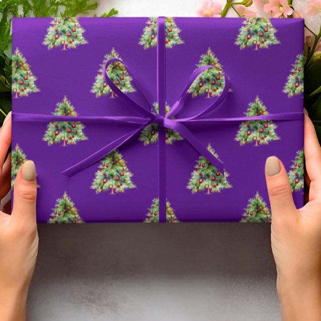 Presente Papel de molhação de Natal, Pine Purple Natal (Criador carregado)