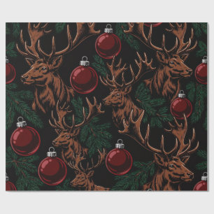 Presente Papel de Natal com Classe – Veado Preto