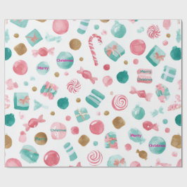 Presente Papel de Natal da Mint & Pink CANDDY