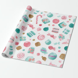Presente Papel de Natal da Mint & Pink CANDDY