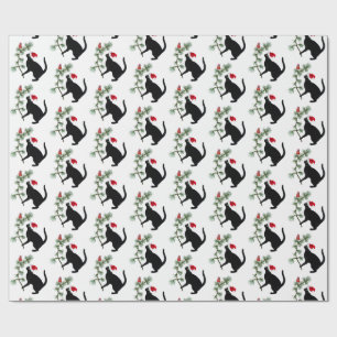 Presente Papel de Natal para pássaros vermelhos de papai no