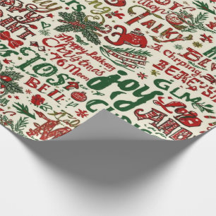 Presente Papel de Natal tradicional/clássico