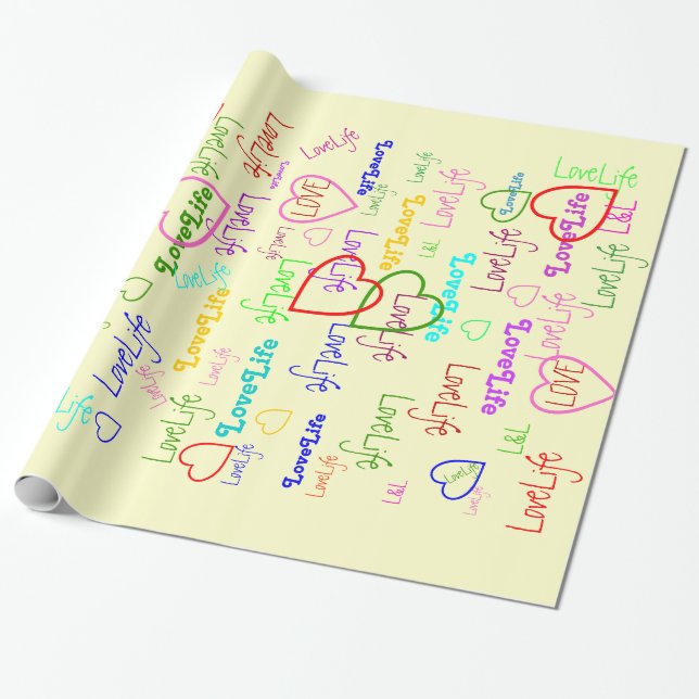 Presente Papel de ondulação brilhante do LoveLife (Desenrolado)