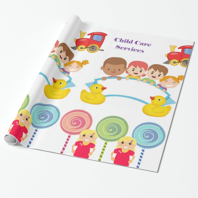 Presente Papel de ondulação brilhante, serviços de assistên (Desenrolado)