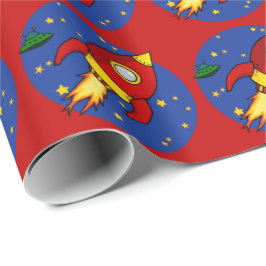 Presente Papel de ondulação brilhante vermelho-foguete 30"x