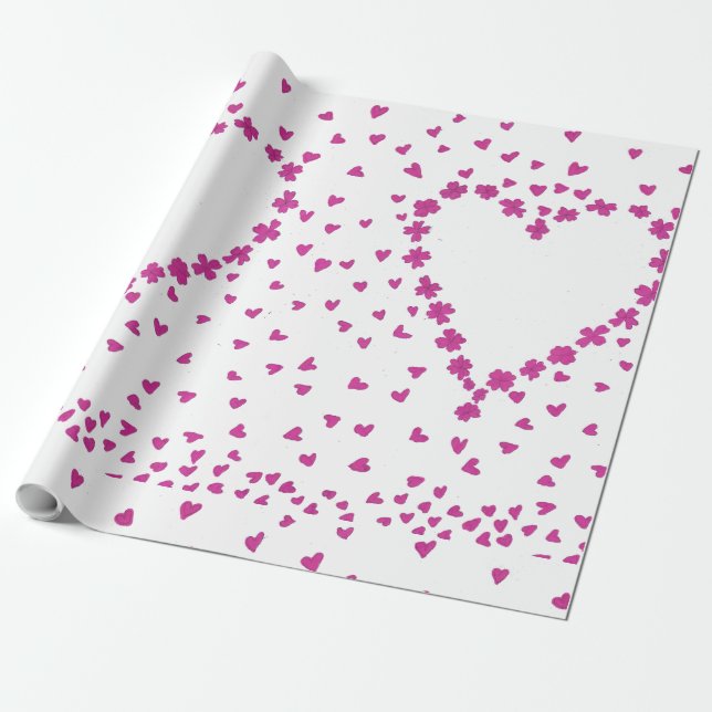 Presente Papel de ondulação cardíaca em Petals (Desenrolado)