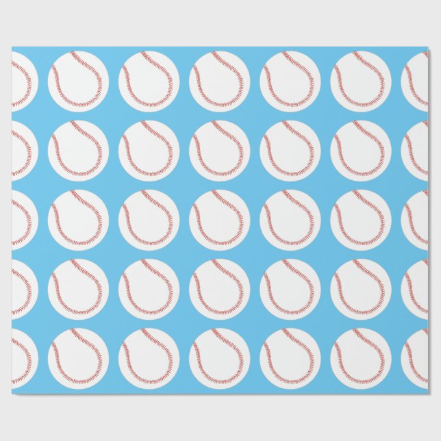 Presente Papel de ondulação com o tema do beisebol (Aberto)