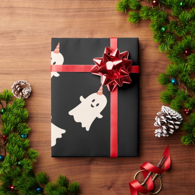 Presente Papel de ondulação com o tema do Dia das Bruxas (Presente de Natal)