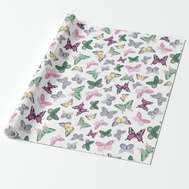 Presente Papel de ondulação da borboleta primavera Baby (Desenrolado)