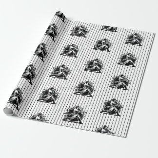 Presente Papel de ondulação de aniversário com bateria de b