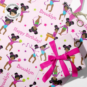 Presente Papel de ondulação de aniversário da ginástica