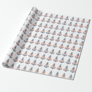 Presente Papel de ondulação de aniversário de ancoragem de