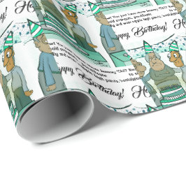 Presente Papel de ondulação de aniversário do Mais velho de