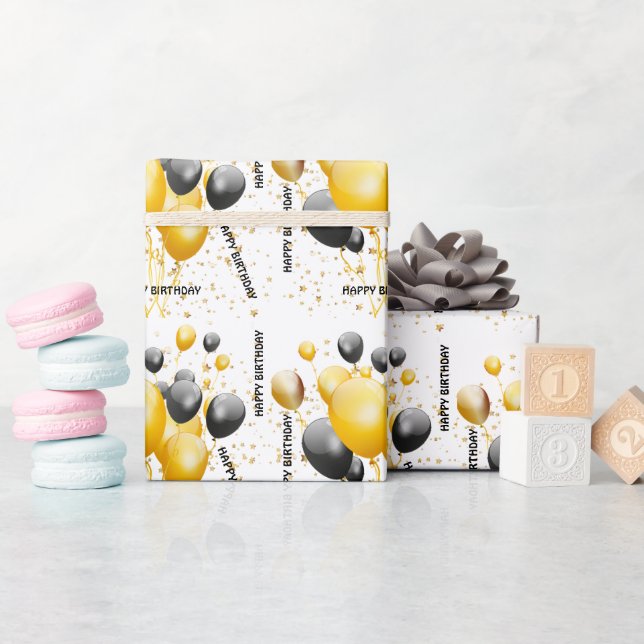 Presente Papel de ondulação de aniversário para balões Dour (Chá de bebê)