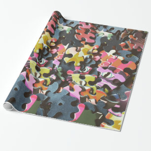 Presente Papel de ondulação de aniversário para peças de qu