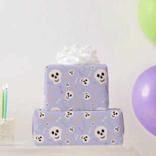 Presente Papel de ondulação de Halloween em forma de crânio