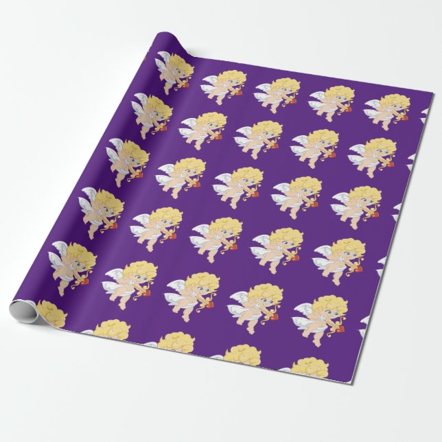 Presente Papel de ondulação de Namorados cupido (Desenrolado)