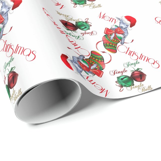 Presente Papel de ondulação de natal de cabra-bebê (Ponta do rolo)
