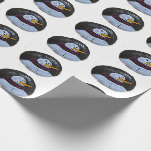 Presente Papel de ondulação de pintura de boneco de neve