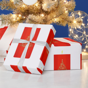 Presente Papel de ondulação de velas de árvores de Natal Ve