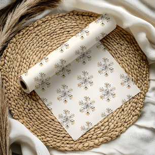 Presente Papel de ondulação em flocos de neve de Natal Qu