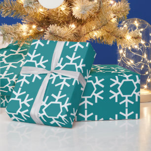 Presente Papel de ondulação em flocos de neve em chic teal
