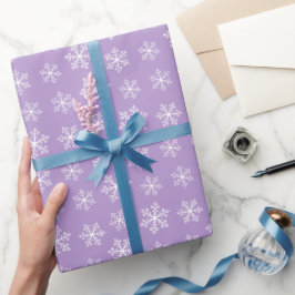 Presente Papel de ondulação em flocos de neve roxos