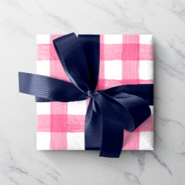 Presente Papel de ondulação Gingham, cor-de-água rosa