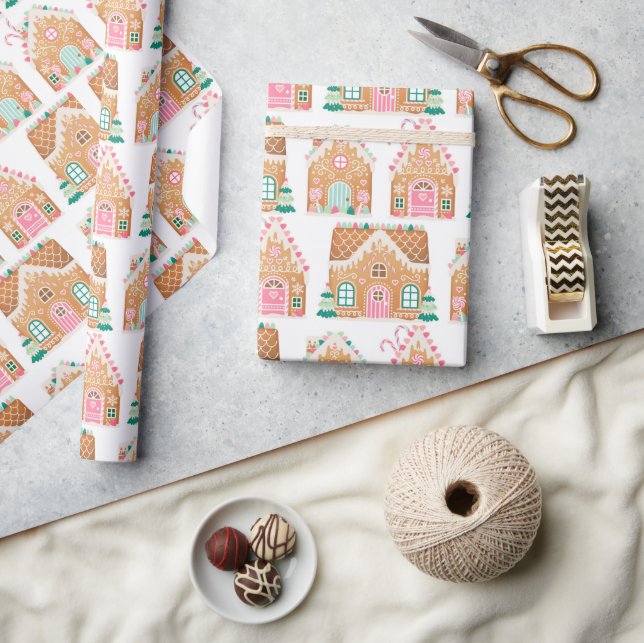 Presente Papel de ondulação para casas de pão-de-rosa (Artesanato)
