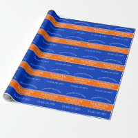 Papel de ondulação personalizado de laranja e azul