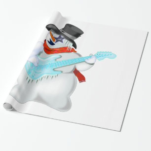 Presente Papel de ondulação Rock and Roll Snowman