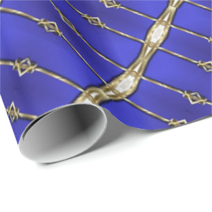 Presente Papel de padrão verde e Dourado