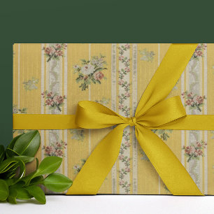 Presente Papel de Parede Antigo Vintage Amarelo 