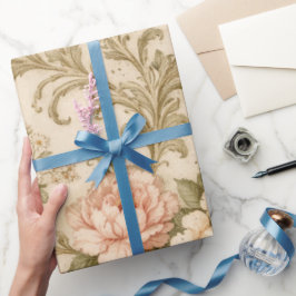 Presente Papel de Parede com Padrão Floral Vintage