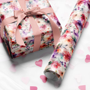 Presente Papel de Parede Floral Jardim Feérico Água-marinha