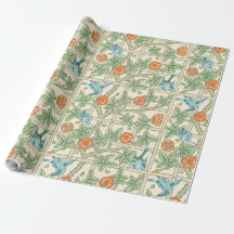 Papel de Parede Vitoriano Treliça William Morris